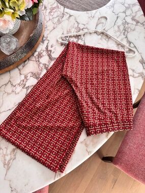 Jude Connally Geometric Link Print Wide Leg Pants Medium